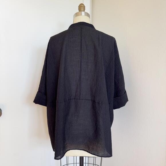 COS Granddad Collar Relaxed Exaggerated Silhouette Oversized M in Black - Picture 4 of 9